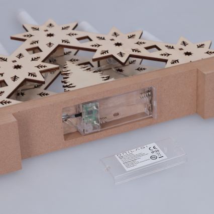 BRILAGI - LED Christmas candle holder 5xLED/2xAA beige