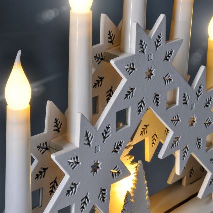 Brilagi - LED Christmas candle holder 5xLED/2xAA