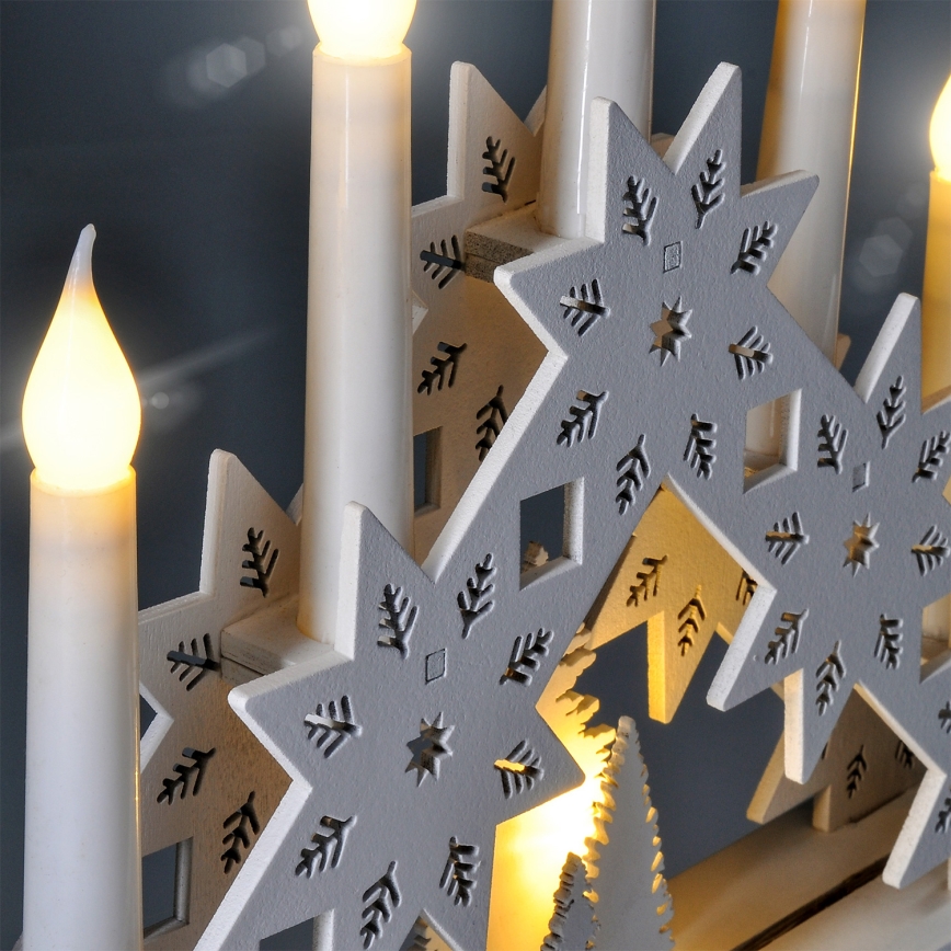 BRILAGI - LED Christmas candle holder 5xLED/2xAA white