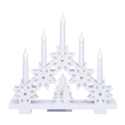 BRILAGI - LED Christmas candle holder 5xLED/2xAA white