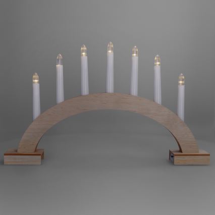 BRILAGI - LED Christmas candle holder 7xLED/2xAA beige/white