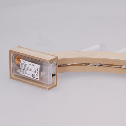 BRILAGI - LED Christmas candle holder 7xLED/2xAA beige/white