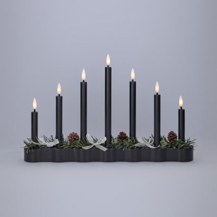 BRILAGI - LED Christmas candle holder 7xLED/2xAA black