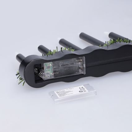 BRILAGI - LED Christmas candle holder 7xLED/2xAA black
