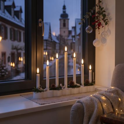 BRILAGI - LED Christmas candle holder 7xLED/2xAA white