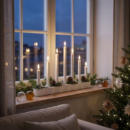 BRILAGI - LED Christmas candle holder 7xLED/2xAA white