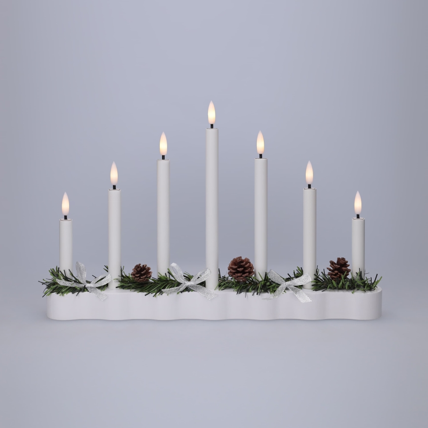 BRILAGI - LED Christmas candle holder 7xLED/2xAA white