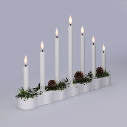 BRILAGI - LED Christmas candle holder 7xLED/2xAA white