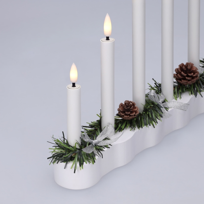 BRILAGI - LED Christmas candle holder 7xLED/2xAA white