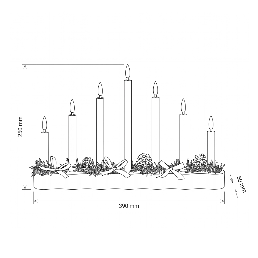 BRILAGI - LED Christmas candle holder 7xLED/2xAA white