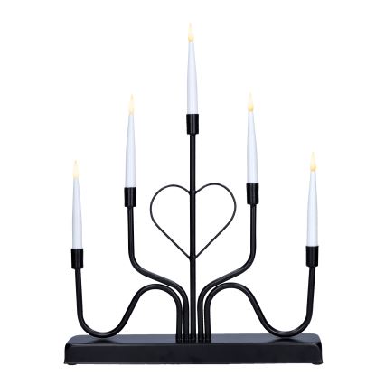 Brilagi - LED Christmas Candle Holder LED/2xAA Black