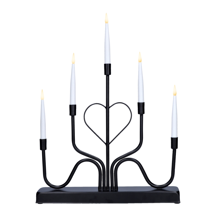 Brilagi - LED Christmas Candle Holder LED/2xAA Black
