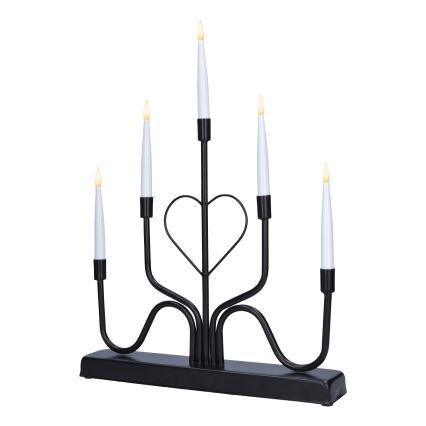 Brilagi - LED Christmas Candle Holder LED/2xAA Black