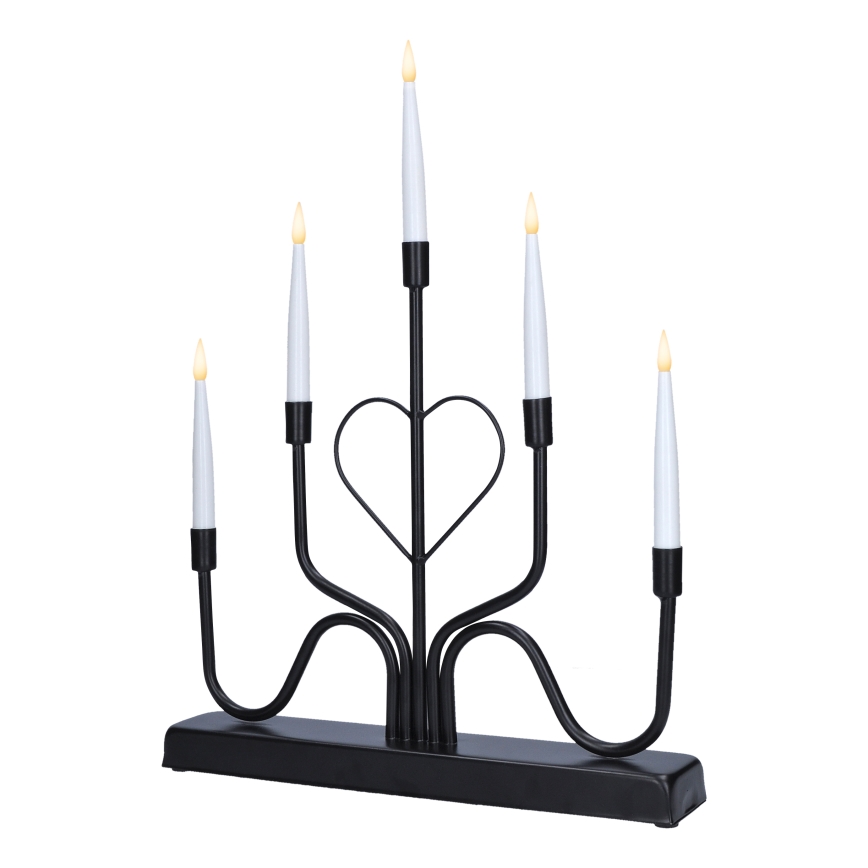 Brilagi - LED Christmas Candle Holder LED/2xAA Black