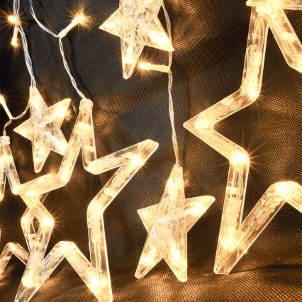 Brilagi - LED Christmas curtain 77xLED/3xAA/USB 1,8m warm white