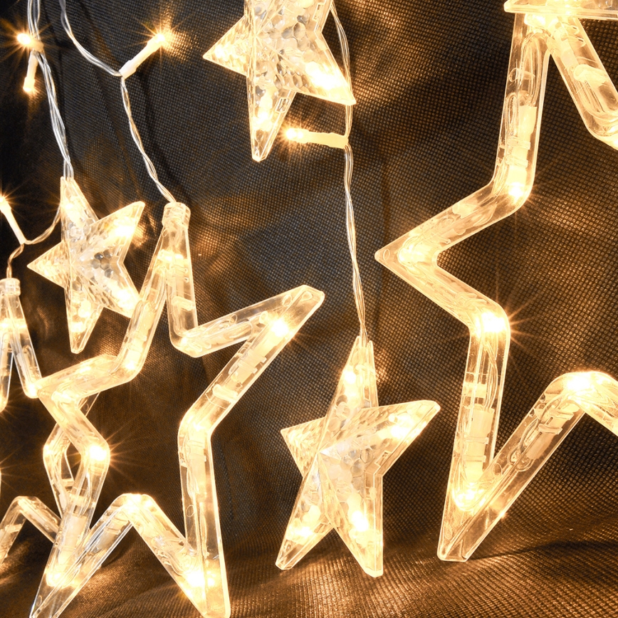Brilagi - LED Christmas curtain 77xLED/3xAA/USB 1,8m warm white