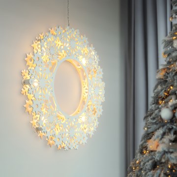 Brilagi - LED Christmas Decoration LED/2xAA 30 cm Wreath