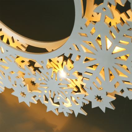 Brilagi - LED Christmas Decoration LED/2xAA 30 cm Wreath