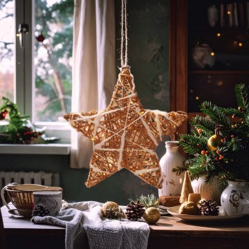 Brilagi - LED Christmas Decoration LED/2xAA 30x28 cm Star