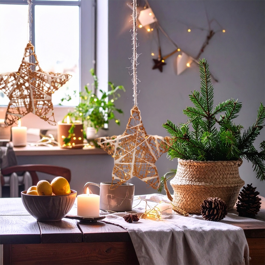 Brilagi - LED Christmas Decoration LED/2xAA 30x28 cm Star