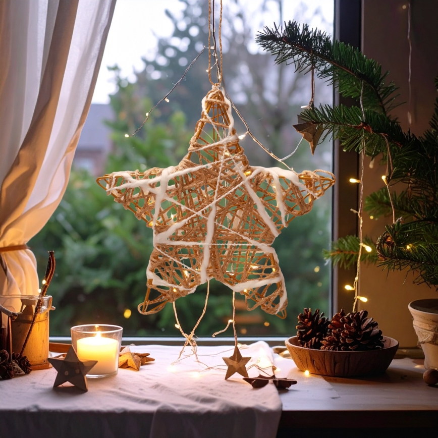 Brilagi - LED Christmas Decoration LED/2xAA 30x28 cm Star