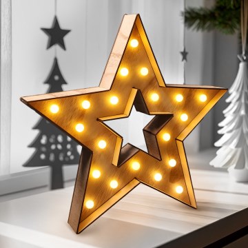 Brilagi - LED Christmas Decoration LED/2xAA 38x40 cm Star