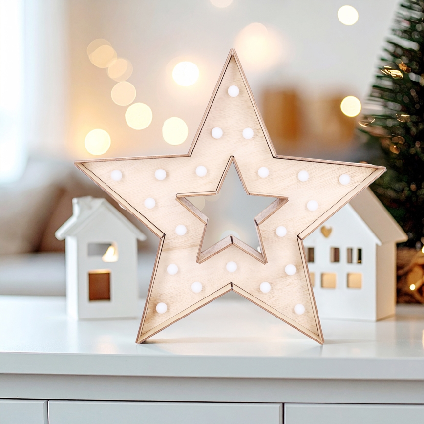 Brilagi - LED Christmas Decoration LED/2xAA 38x40 cm Star
