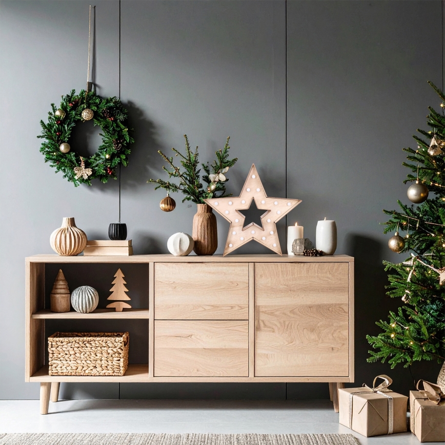 Brilagi - LED Christmas Decoration LED/2xAA 38x40 cm Star