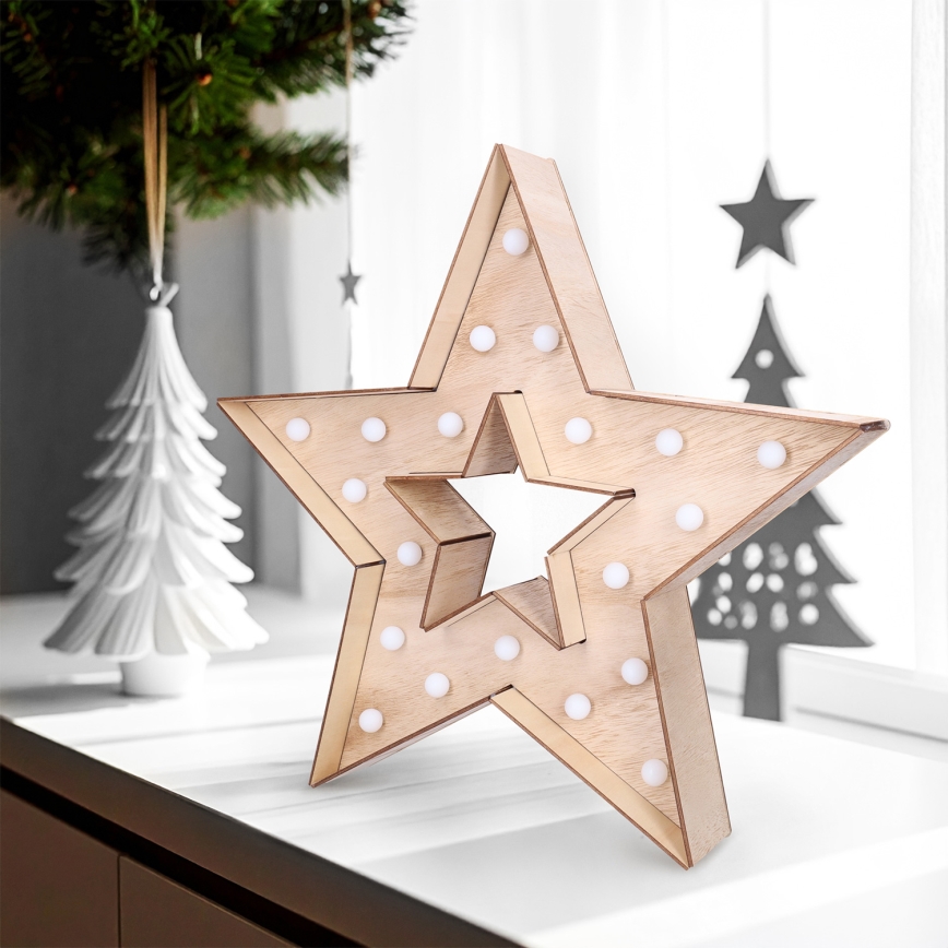 Brilagi - LED Christmas Decoration LED/2xAA 38x40 cm Star