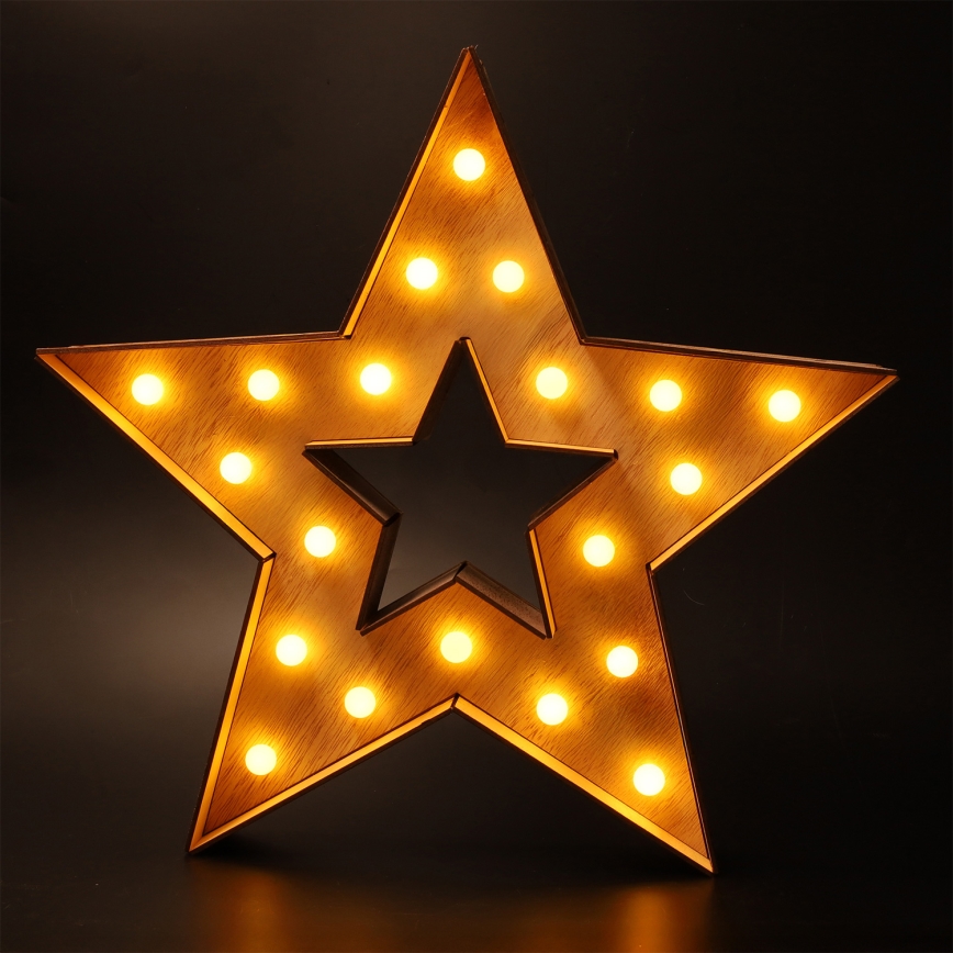 Brilagi - LED Christmas Decoration LED/2xAA 38x40 cm Star