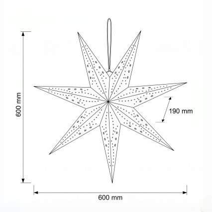 BRILAGI - LED Christmas decoration LED/2xAA 60 cm star
