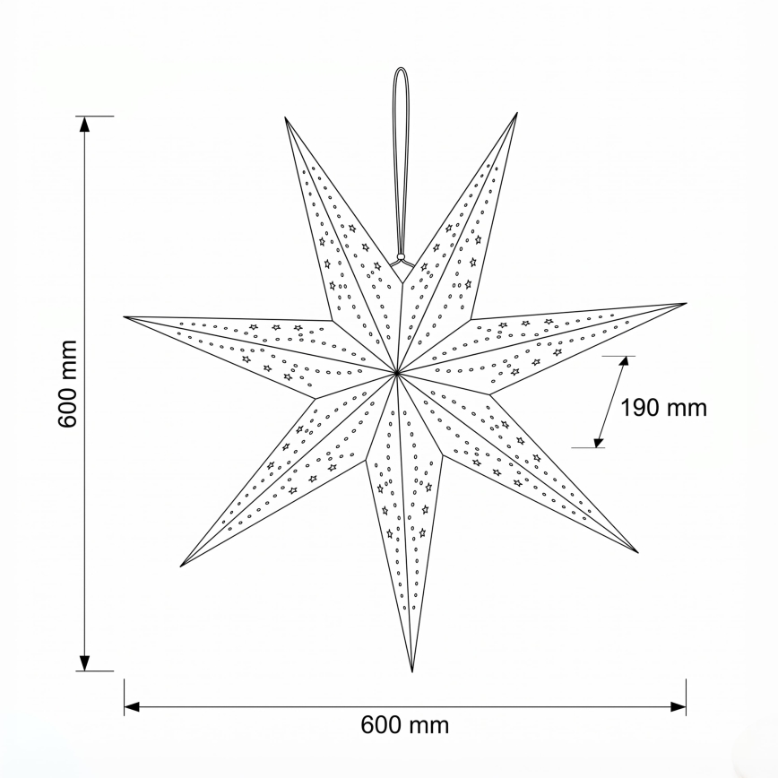 BRILAGI - LED Christmas decoration LED/2xAA 60 cm star