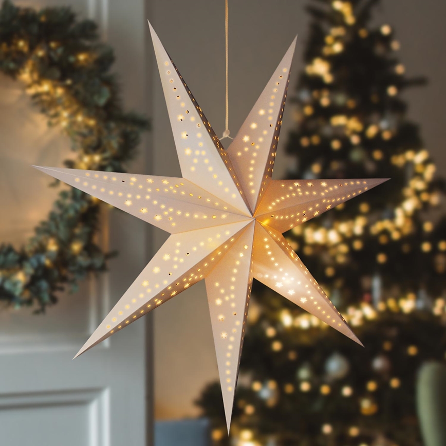 Brilagi - LED Christmas Decoration LED/2xAA 60 cm Star Warm White