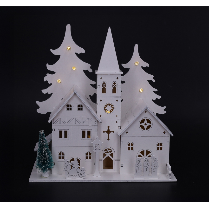 Brilagi - LED Christmas Decoration LED/2xAA Mini Church