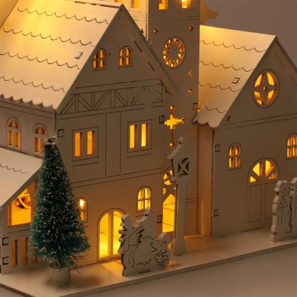 Brilagi - LED Christmas Decoration LED/2xAA Mini Church