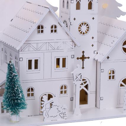 Brilagi - LED Christmas Decoration LED/2xAA Mini Church