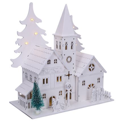 Brilagi - LED Christmas Decoration LED/2xAA Mini Church