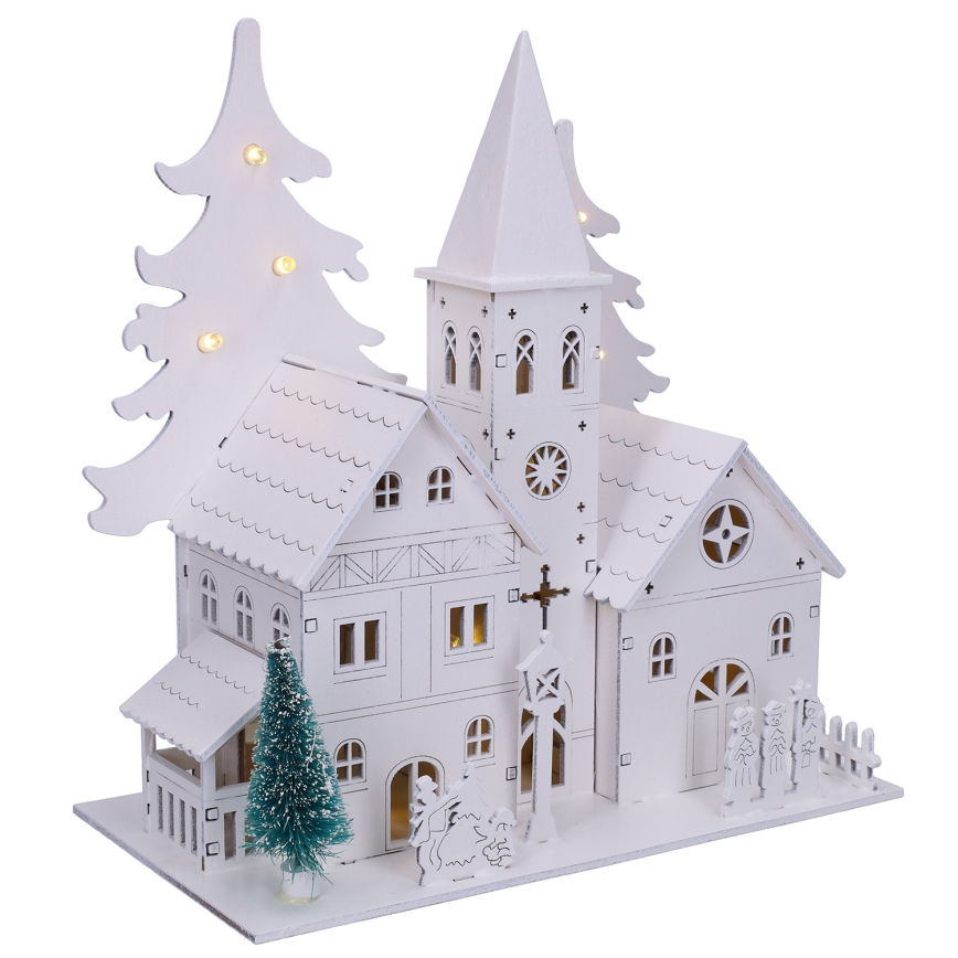Brilagi - LED Christmas Decoration LED/2xAA Mini Church