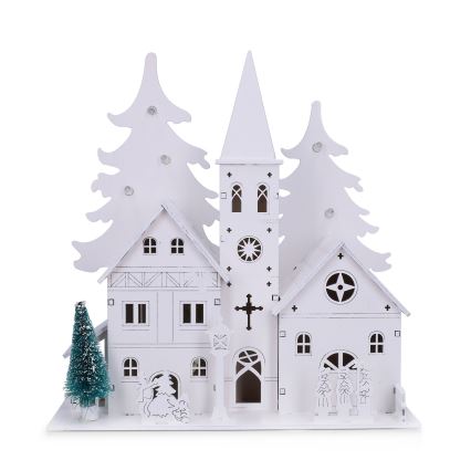 Brilagi - LED Christmas Decoration LED/2xAA Mini Church