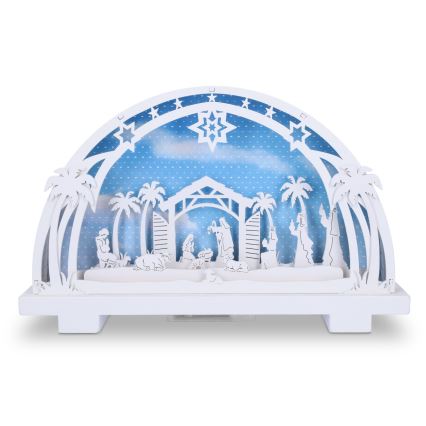Brilagi - LED Christmas decoration LED/2xAA nativity scene