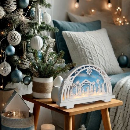 Brilagi - LED Christmas decoration LED/2xAA nativity scene
