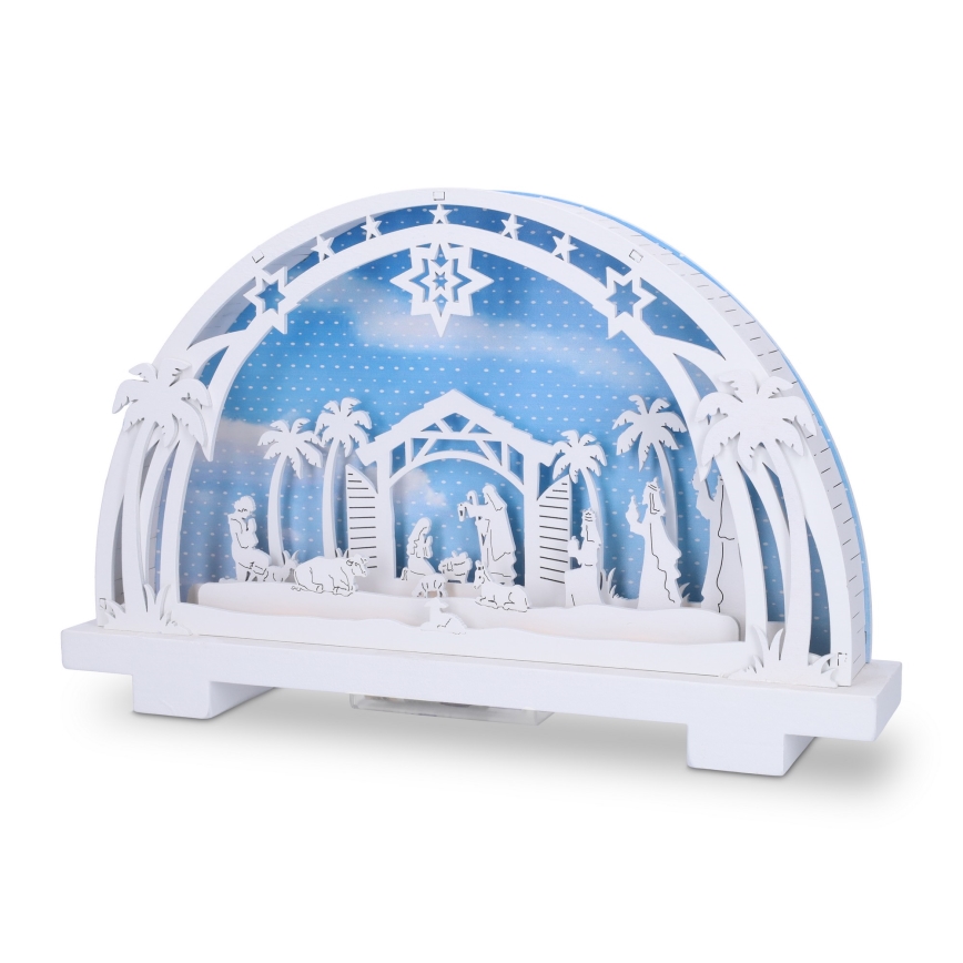 Brilagi - LED Christmas decoration LED/2xAA nativity scene