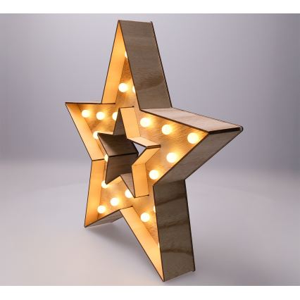 Brilagi - LED Christmas Decoration LED/2xAA Star