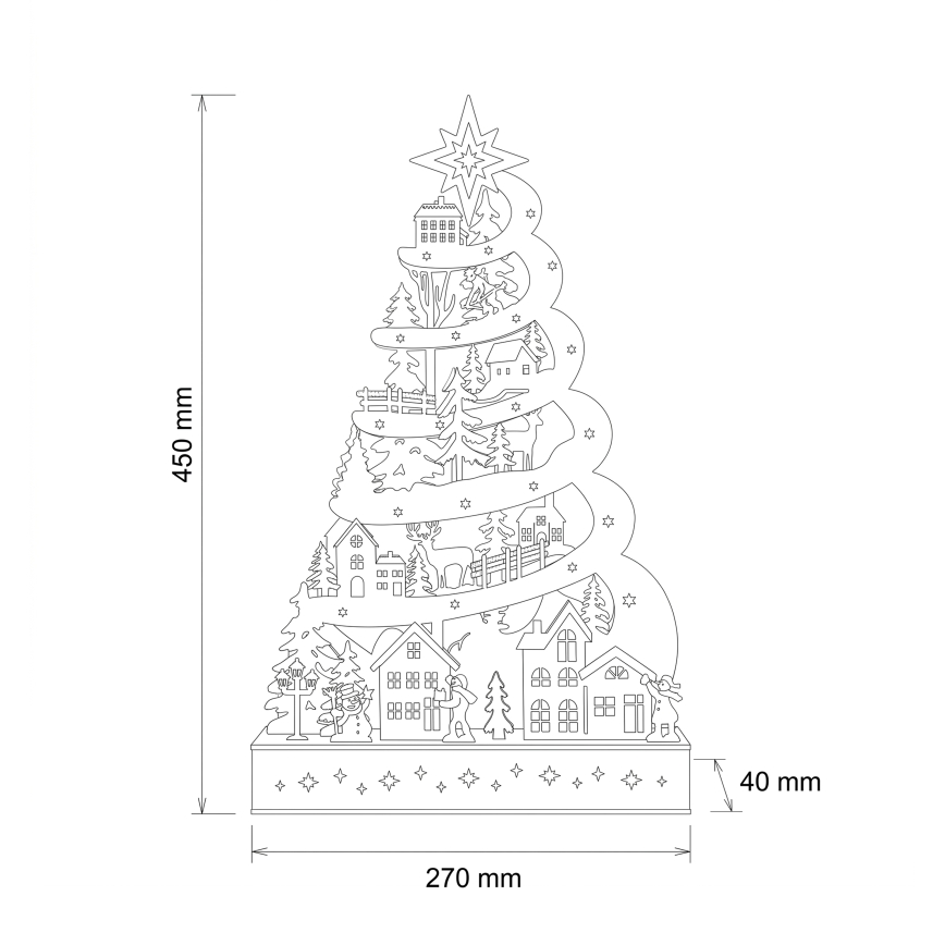BRILAGI - LED Christmas decoration LED/2xAA tree