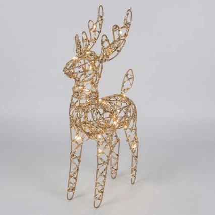 BRILAGI - LED Christmas decoration LED/3xAA 42 cm reindeer warm white/gold