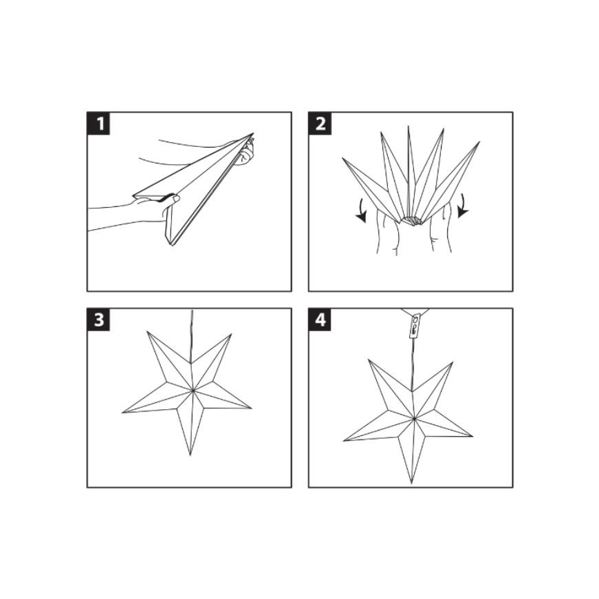 Brilagi - LED Christmas Decoration Star, 70 cm, LED/2xAA