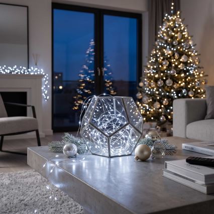 Brilagi - LED Christmas lights 100xLED/3xAA 10m cool white
