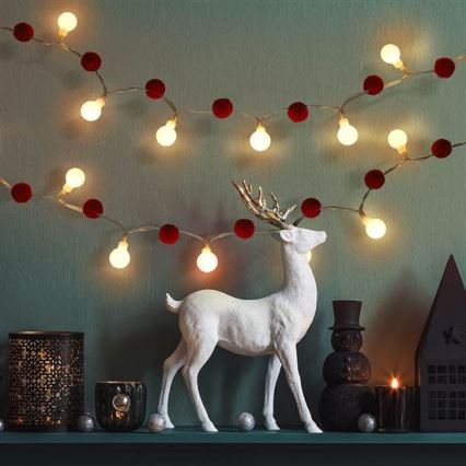 Brilagi - LED Christmas lights 20xLED/2xAA 1,8m warm white