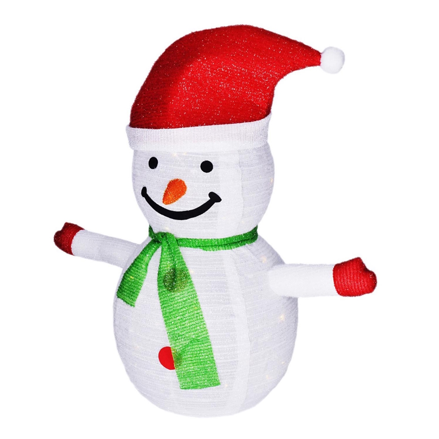 Brilagi - LED Christmas outdoor decoration 40xLED/3xAA IP44 snowman