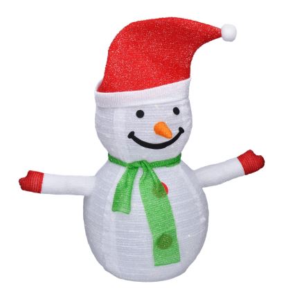 Brilagi - LED Christmas outdoor decoration 40xLED/3xAA IP44 snowman